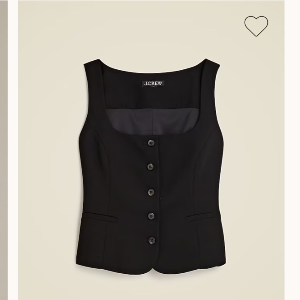 J.Crew Black Button-Down Vest
